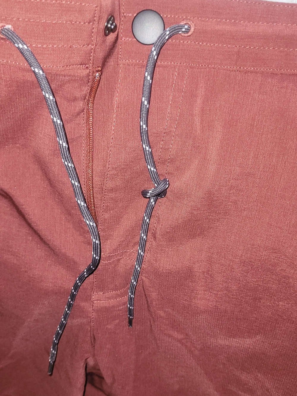 Men's Rust Red Drawstring Swim/Board Shorts - Picture 2 of 15